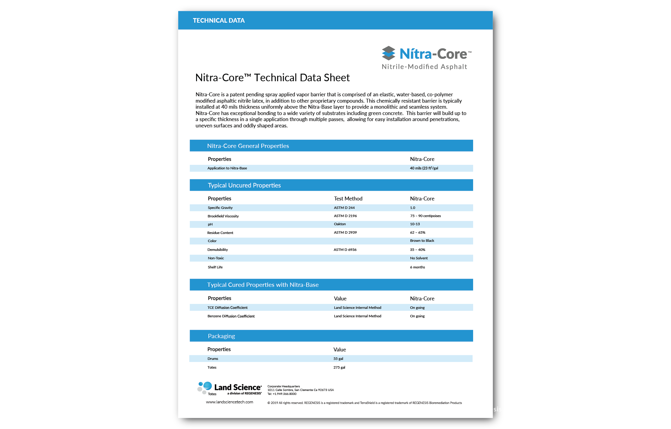 Nitra-Core Technical Data Sheet