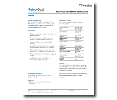 Retro-Coat technical data